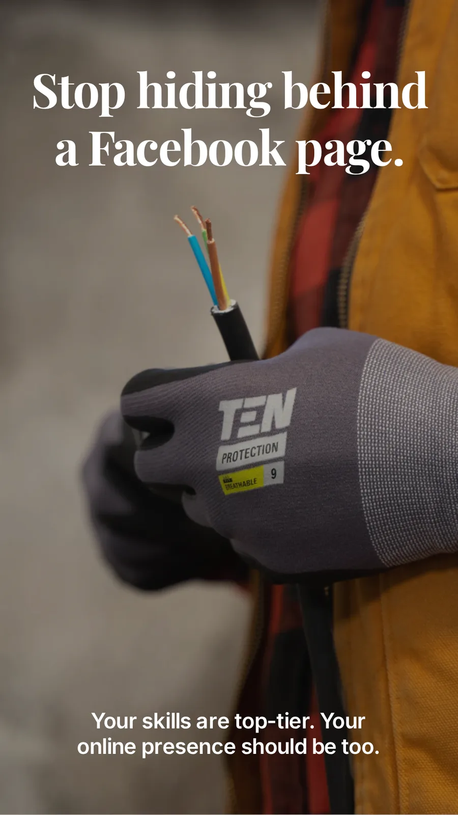 Electrician promotional image for Bytecode Studio website offer